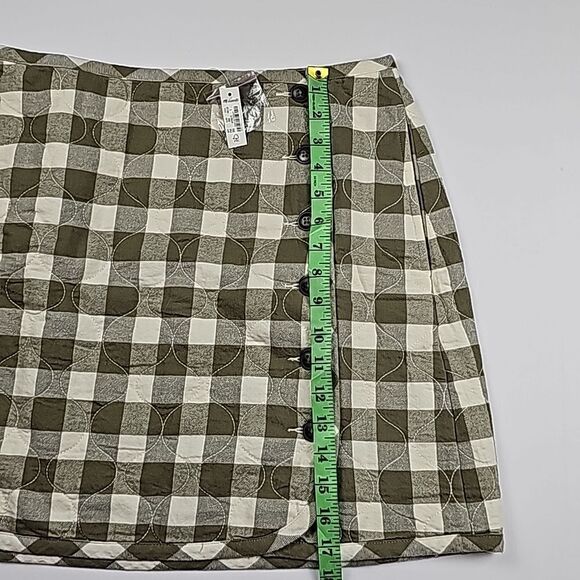 Madewell -1919 Quilted Flannel Mini Skirt in Gingham Check NWT size 6 - Picture 8 of 12
